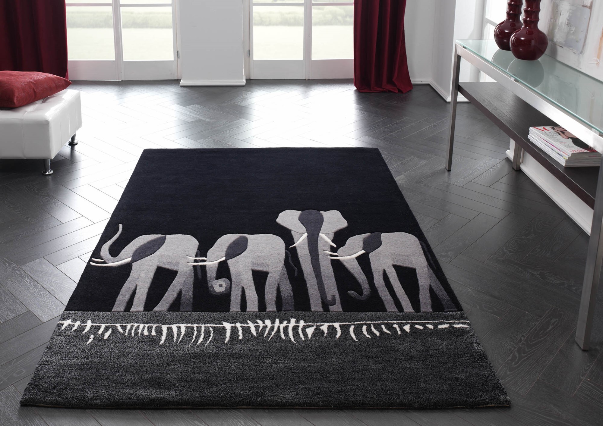Kurzflor Teppich Kalahari - Elephant 120x180 cm